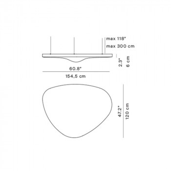 Specification Image for Luceplan Petale LED Suspension