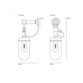 Original BTC Well Glass Wall Light Specification