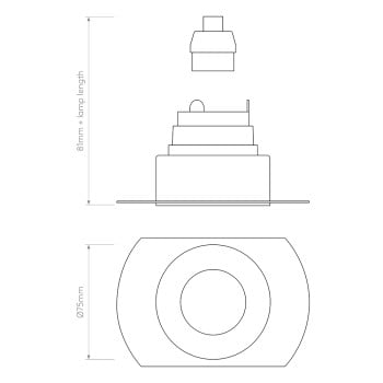 Specification Image for Astro Trimless Slimline Round Fixed Fire-Rated IP65 Recessed
