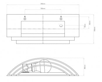 Specification image for Astro Amalfi 315 Wall Light