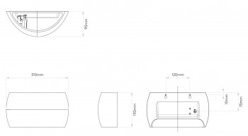 Specification image for Astro Milo Wall Light