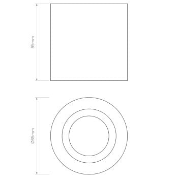 Specification Image for Astro Kos II Round Exterior Ceiling Light