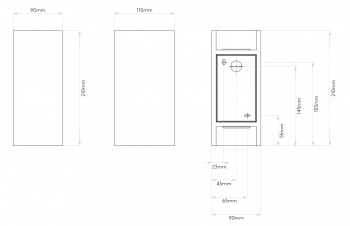 Specification image for Astro Parma 210 Wall Light