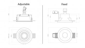 Specification image for Astro Blanco Round Recessed Spotlight