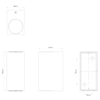 Specification Image for Astro Chios 150 Wall Light
