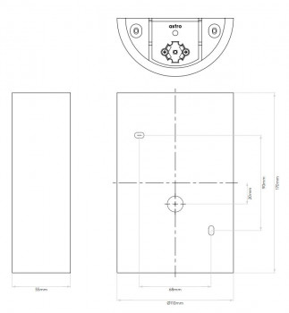 Specification image for Astro Serifos 170 LED Wall 7375