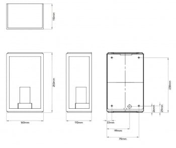 Specification image for Astro Homefield 160 Wall Light