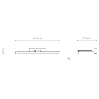 Specification Image for Astro Goya 460 LED Picture Light