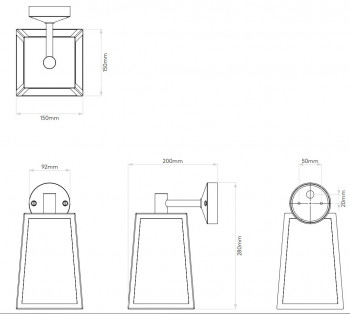 Specification image for Astro Calvi Wall 215