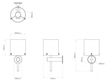 Specification image for Astro Arezzo Wall Light