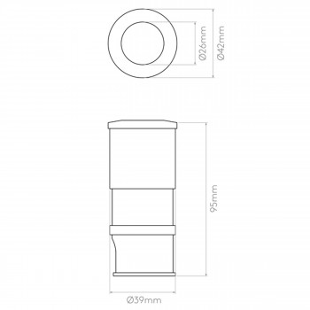 Specification image for Astro Terra 42 LED Bathroom Light