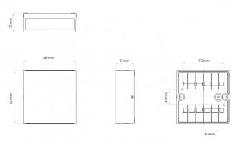 Specification image for Astro Elis Twin LED Exterior Wall Light