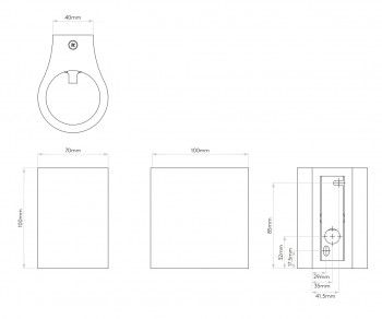 Specification image for Astro Pero Wall Light