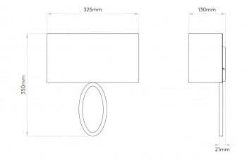 Specification image for Astro Lima Wall Light
