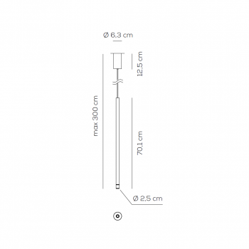 Specification image for Axolight Virtus LED Suspension 