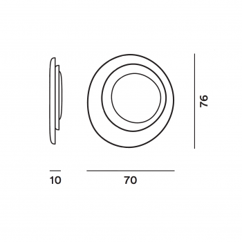 Specification image for Foscarini Bahia LED Wall Light