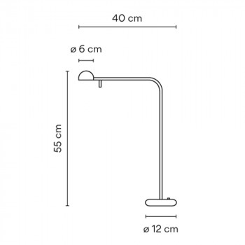 Specification Image for Vibia 1655 LED Table Lamp