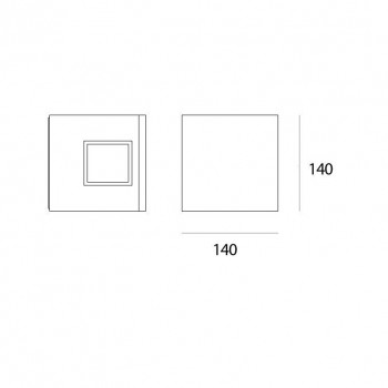 Specification image for Artemide Effetto 14 Square Single Beam LED
