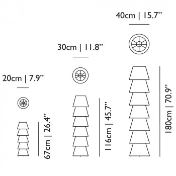 Specification image for Moooi Set Up Shades Floor Lamp