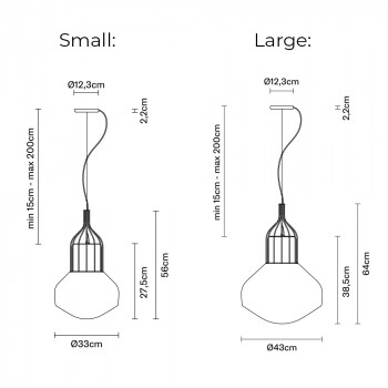 Specification Image for Fabbian Aerostat Pendant