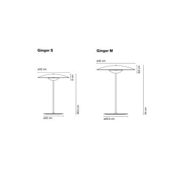 Specification Image for Marset Ginger LED Table Lamp