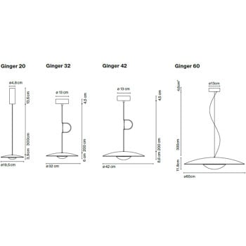 Specification Image for Marset Ginger LED Suspension