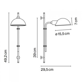 Marset Funiculi Wall Light Specification 