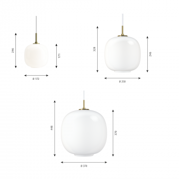 Specification image for Louis Poulsen VL45 Radiohus PendantLouis Poulsen VL45 Radiohus Pendant