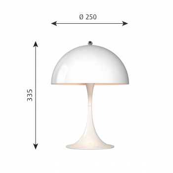 Specification image for Louis Poulsen Panthella 250 LED Table Lamp