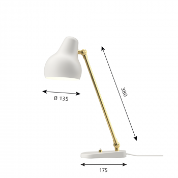 Specification image for Louis Poulsen VL38 LED Table Lamp