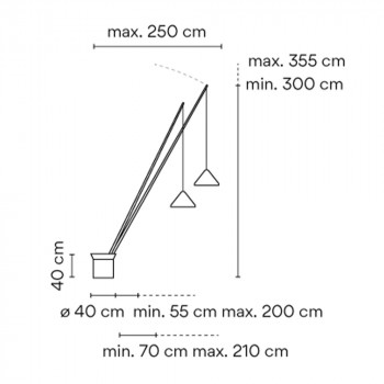 Specification Image for Vibia North 5600 LED Floor Lamp