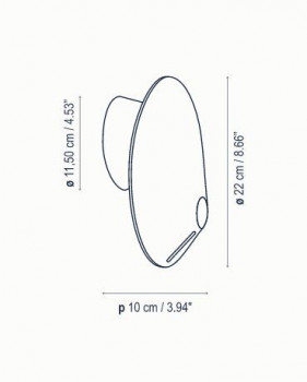 Specification Image for Bover Non La A/01 Wall Light