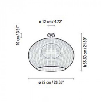 Specification Image for Bover Garota PF/02 Outdoor Ceiling Light