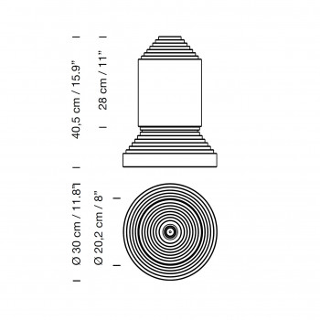 Specification image for Santa & Cole Babel Table Lamp 