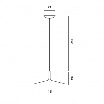 Specification image for Foscarini Aplomb Large LED Pendant