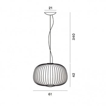 Specification image for Foscarini Spokes 3 LED Pendant 