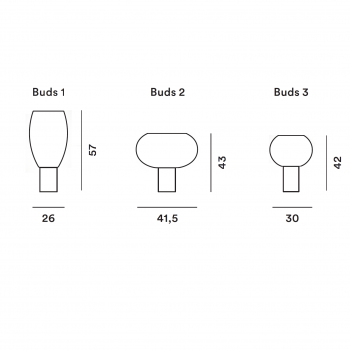 Specification image for Foscarini Buds Table Lamp