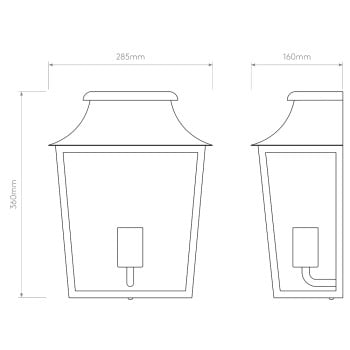 Specification Image for Astro Richmond 285 Exterior Wall Light