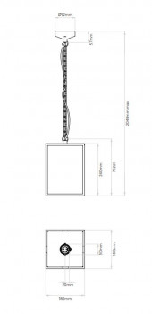 Specification image for Astro Homefield Pendant 240 