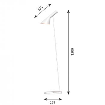 Specification image for Louis Poulsen AJ Floor Lamp