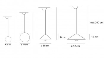 Specification image for Artemide Aggregato Pendant