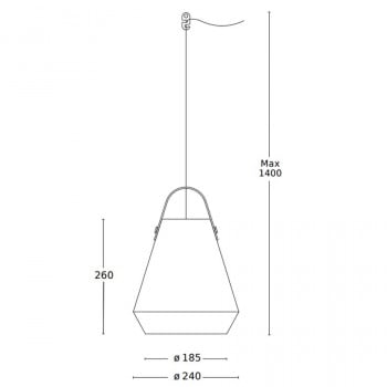 Specification Image for Orsjo Konkret Pendant Light