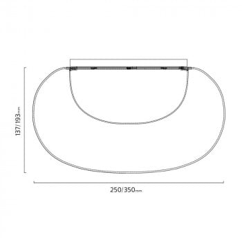 Specification image for Zero Mist LED Ceiling/Wall Light