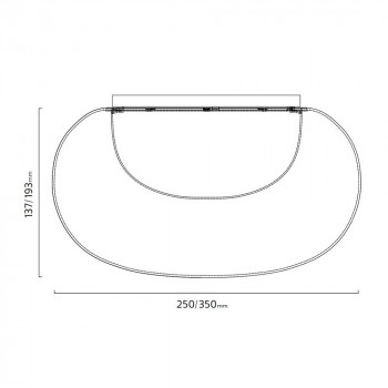 Specification image for Zero Mist LED Ceiling/Wall Light