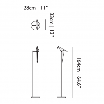 Specification image for Moooi Perch LED Floor