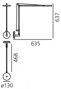 Specification image for Artemide Demetra Wall light LED with movement detector