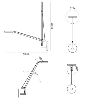 Specification Image for Artemide Demetra Micro Wall light