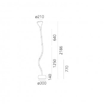 Specification image for Artemide Pipe LED Floor Lamp