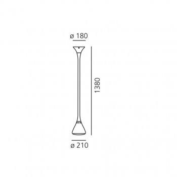 Specification image for Artemide Pipe LED Suspension