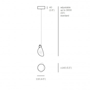 Specification image for Bocci 76 Single Pendant